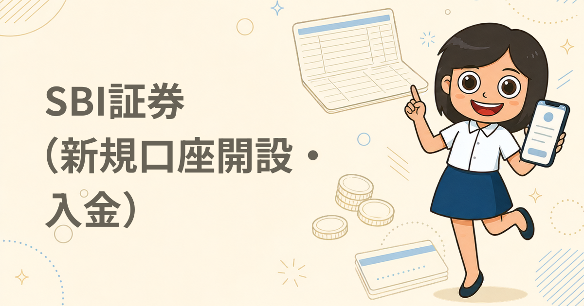 SBI証券（新規口座開設・入金）（証券口座）